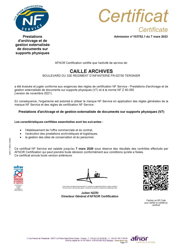 certificat initial nf342 cailles archives 2023